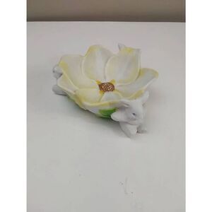 Candy/Trinket Dish Magnolia and Bunnies